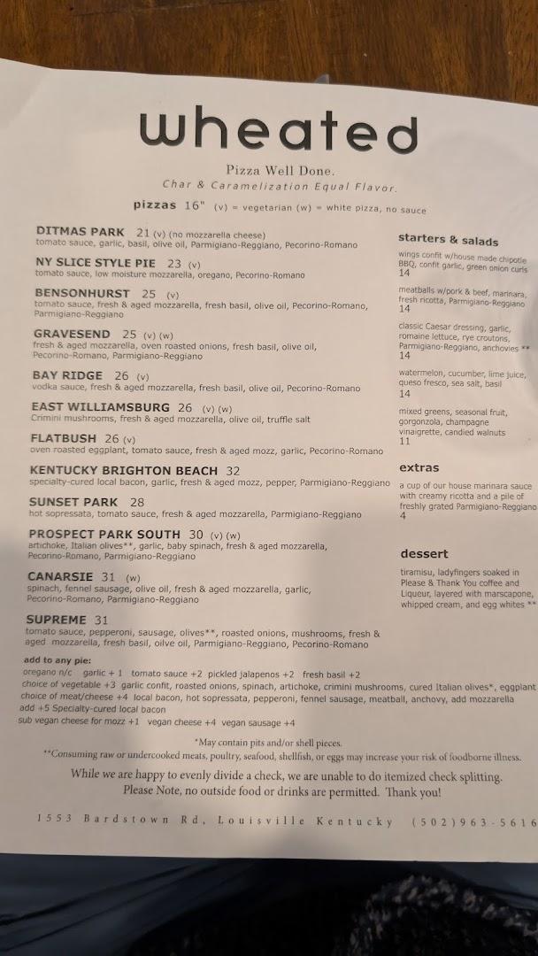 Wheated Menu image 3
